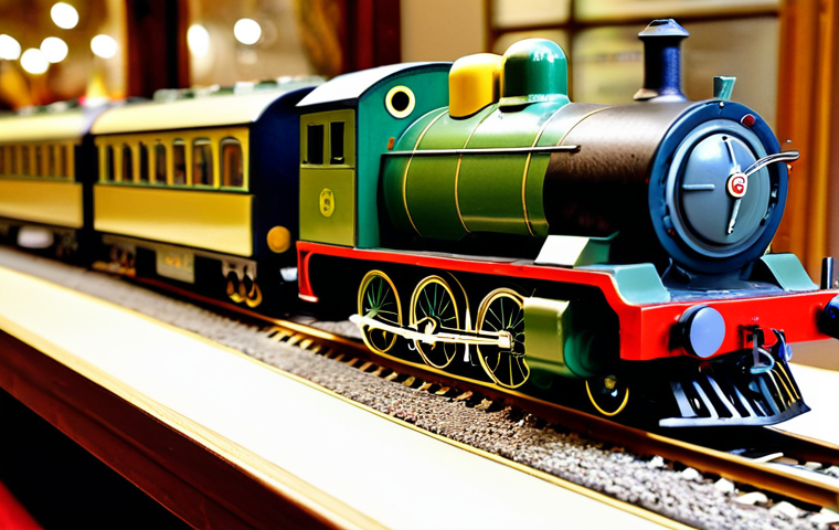 띠띠뽀 완구 라인업 - **Prompt:** "A Titippo Digital 'Smart Train' toy train set on a detailed miniature landscape with ho...