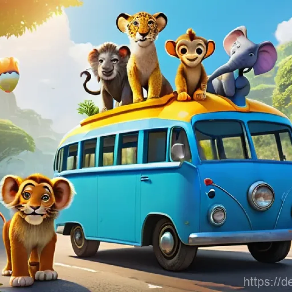띠띠뽀와 다른 콘텐츠와의 콜라보 - **Prompt 1: When City Meets Jungle &ndash; A Grand Discovery**
    "An enchanting and vibrant illustration...
