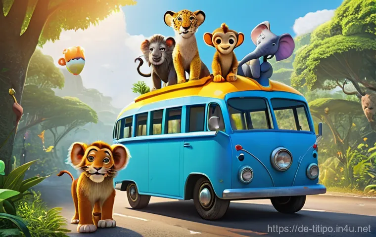 띠띠뽀와 다른 콘텐츠와의 콜라보 - **Prompt 1: When City Meets Jungle – A Grand Discovery**
"An enchanting and vibrant illustration...