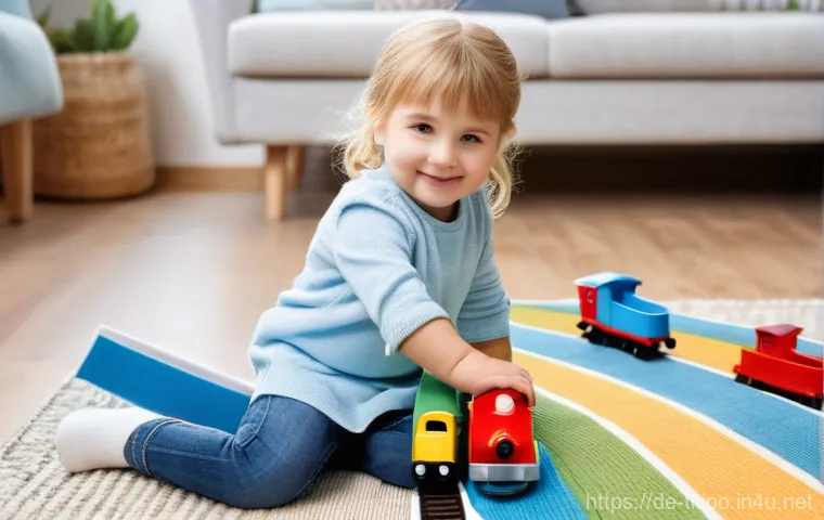 띠띠뽀 유튜브 공식 채널 - **Prompt:** A vibrant, cheerful animated scene featuring Titipo, the small blue train, and his frien...
