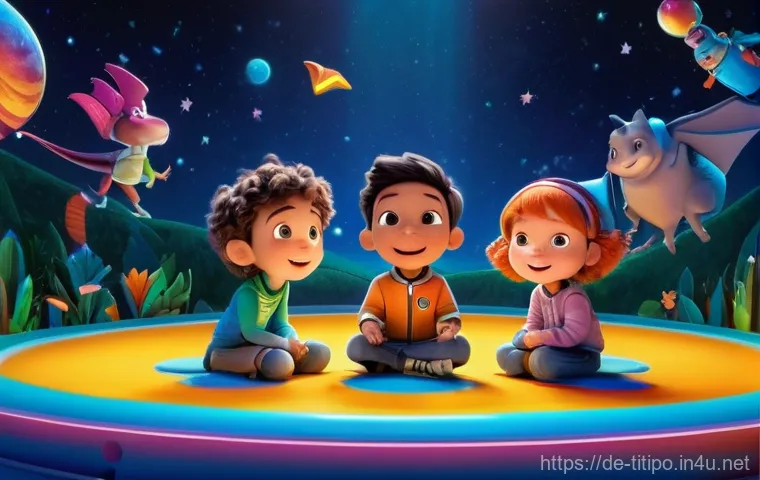 띠띠뽀 애니메이터 인터뷰 - **Prompt:** A whimsical, brightly lit animation studio bustling with activity. Diverse animators, bo... 띠띠뽀 애니메이터 인터뷰 - **Prompt:** A whimsical, brightly lit animation studio bustling with activity. Diverse animators, bo...