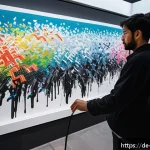띠띠뽀와 협력한 아티스트들 - A large-scale interactive art installation blending traditional Japanese calligraphy with German str...