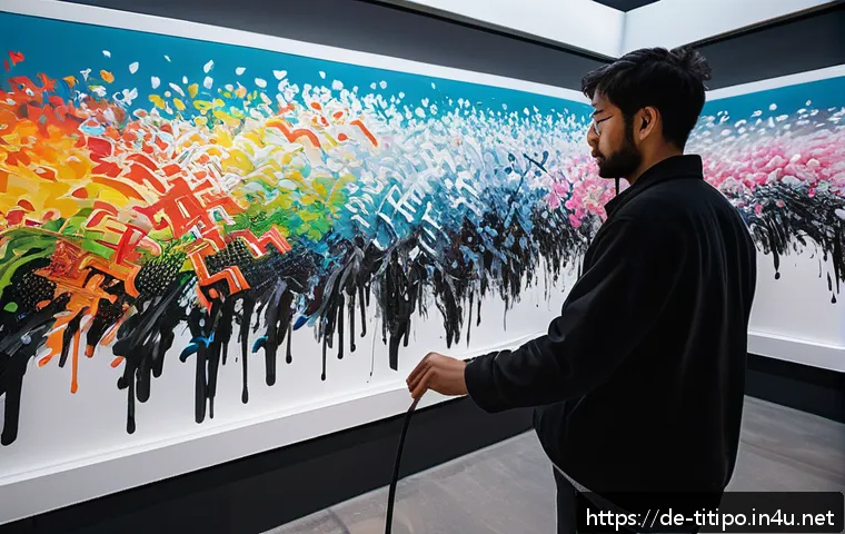 띠띠뽀와 협력한 아티스트들 - A large-scale interactive art installation blending traditional Japanese calligraphy with German str...